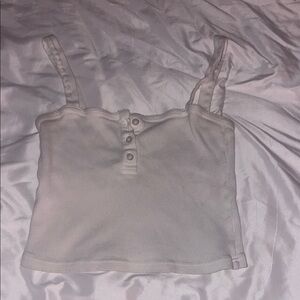 Brandy Melville White Ribbed Camisole